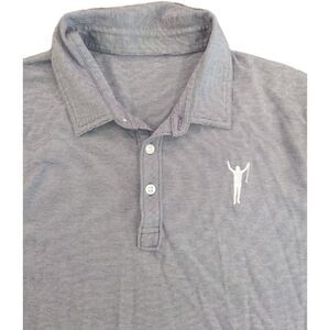 Travis Mathew Men's L Golf Polo Shirt Purple Golfer Logo Cotton Blend READ DESC